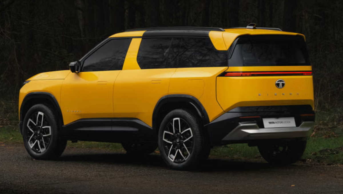 2025 Tata Sierra exterior front design with LED DRLs and bold stance